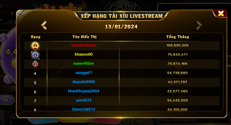tài xỉu livestream